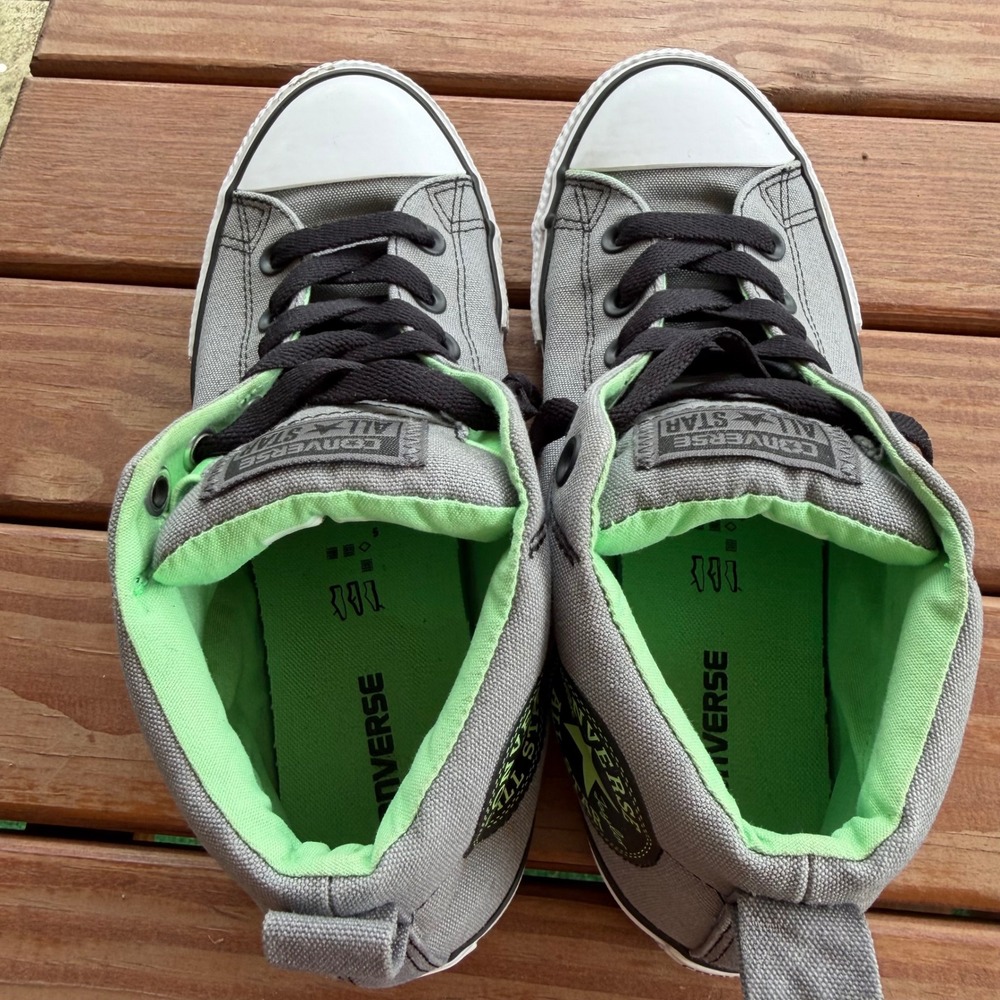 Converse Chuck Taylor All Star High Street Mid Dolphin Green 5 Junior Unisex - Picture 9 of 10